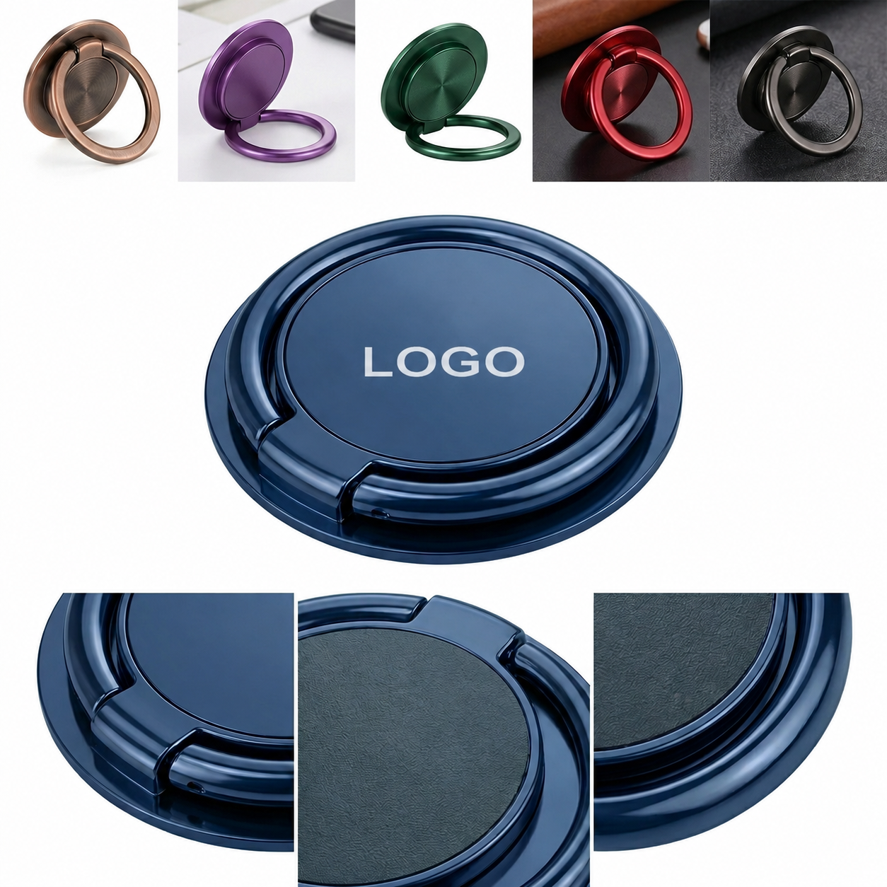 Zinc Alloy 360 Rotating Mobile Media Ring Stand
