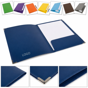 Professional A4 Synthetic Leather Portfolio with Metal Corner Reinforcement