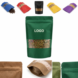 Stand-Up Resealable Food Storage Pouch with Translucent Viewing Window