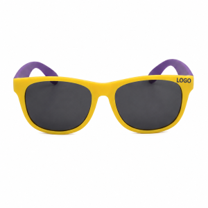 Vibrant Two-Tone Contrast Frame Protective Sunglasses